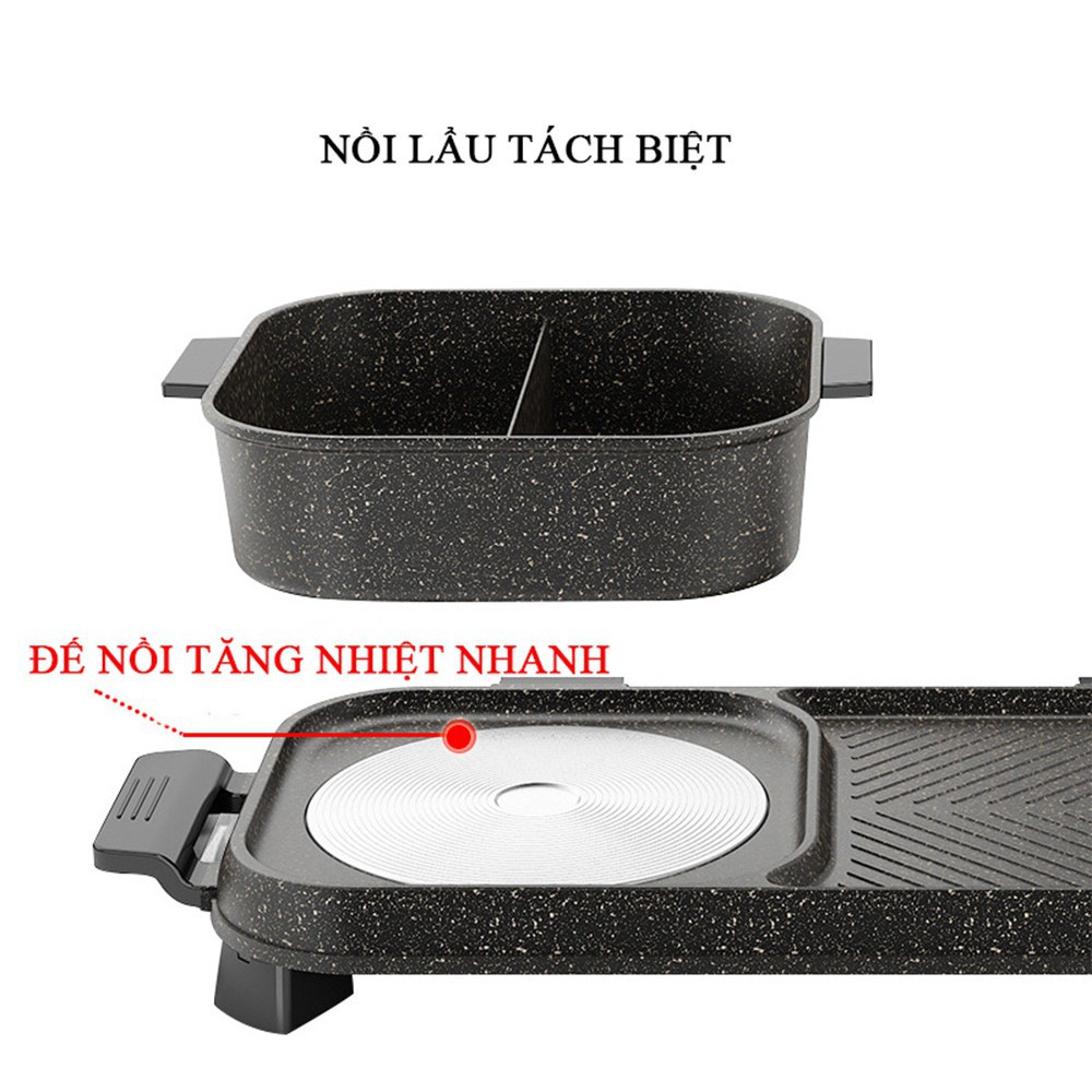 Nồi lẩu nướng đa năng hai trong một LZW - 1702D