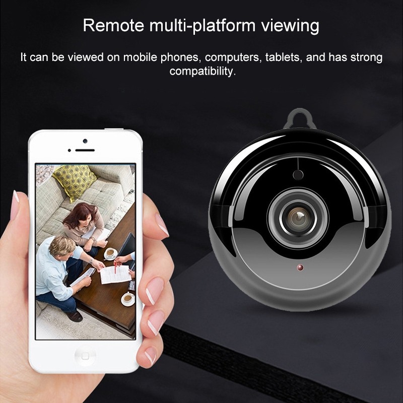 Camera Mini V380 720p Wifi Không Dây Có Móc Treo Hỗ Trợ Thẻ Nhớ Tf & Au