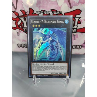 Lá bài thẻ bài Yugioh Number 47 Nightmare Shark - Super Rare - Tặng bọc bài nhựa bảo quản