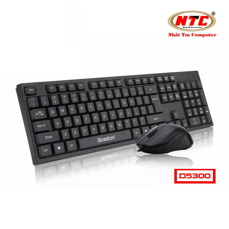 Bộ bàn phím và chuột văn phòng Bosston D5300 có dây | BigBuy360 - bigbuy360.vn