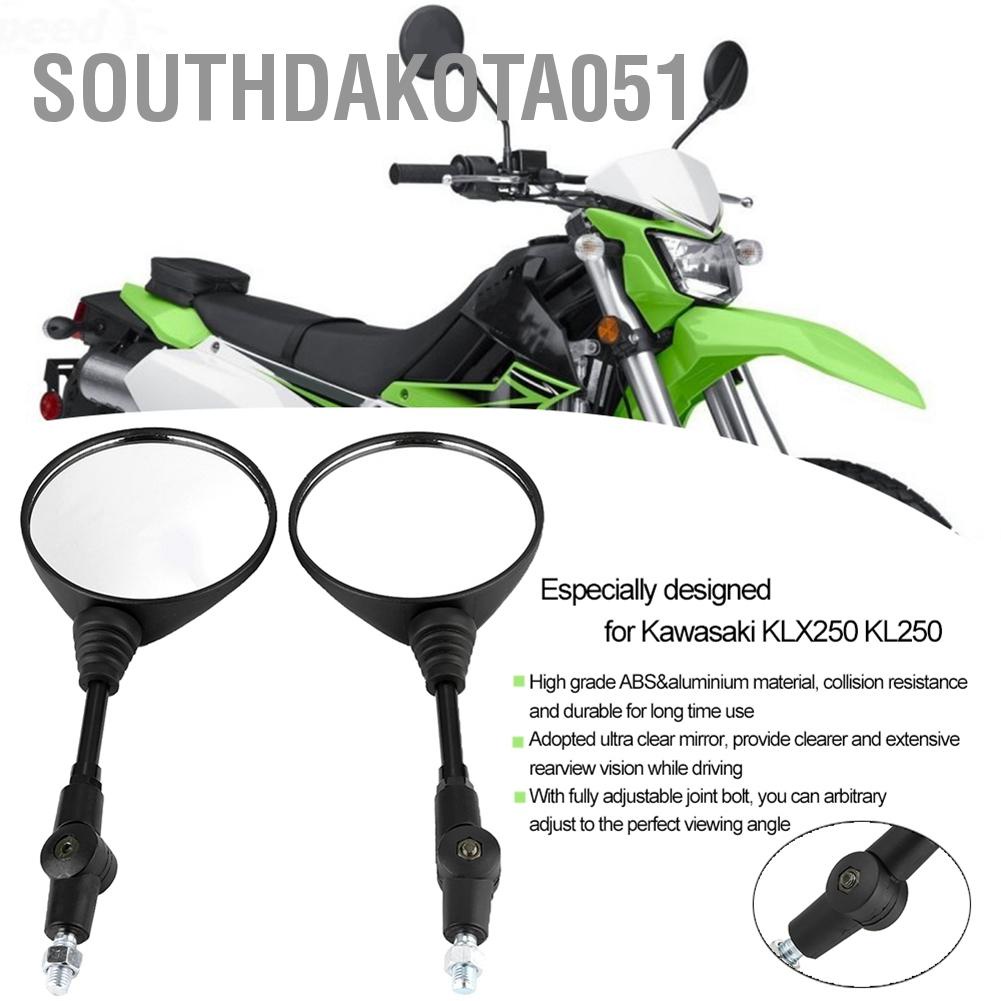 Cặp kính chiếu hậu tròn gập dành cho xe máy  Kawasaki KLX250 KL250 Southdakota051
