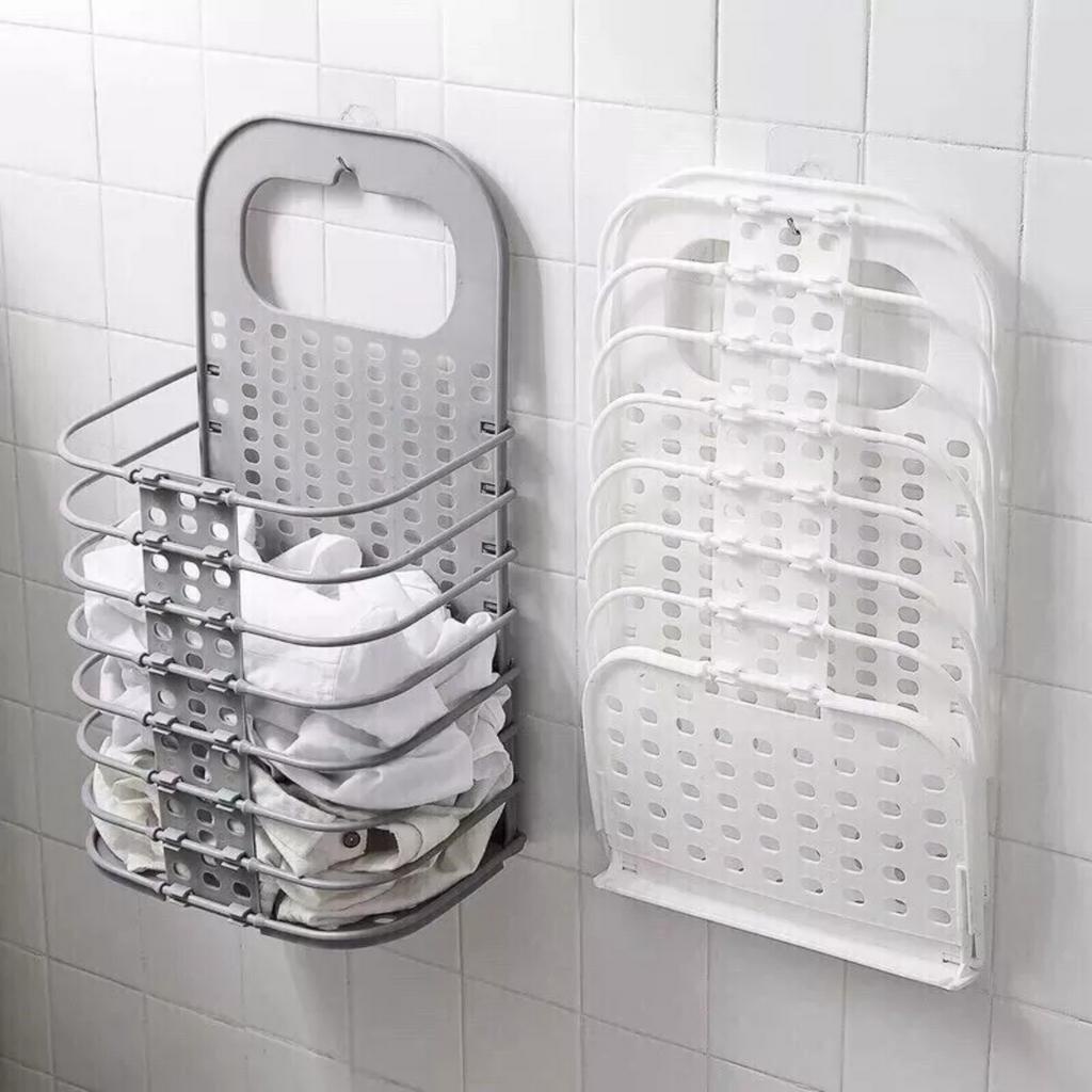 Giỏ đựng đồ treo tường gấp gọn thông minh, tiết kiệm không gian sử dụng