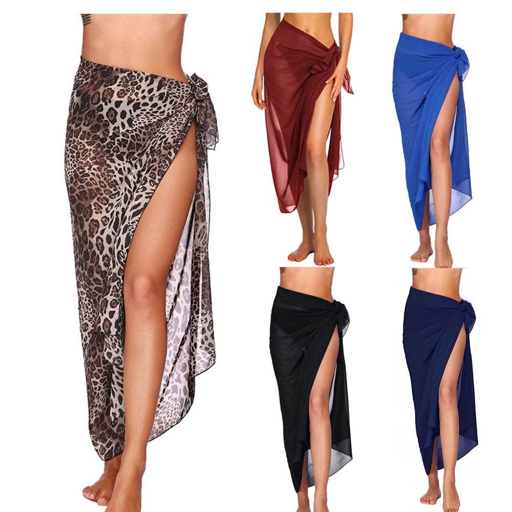 SUYO Sarong Bikini Một Mảnh Vải Voan Dáng Dài Gợi Cảm