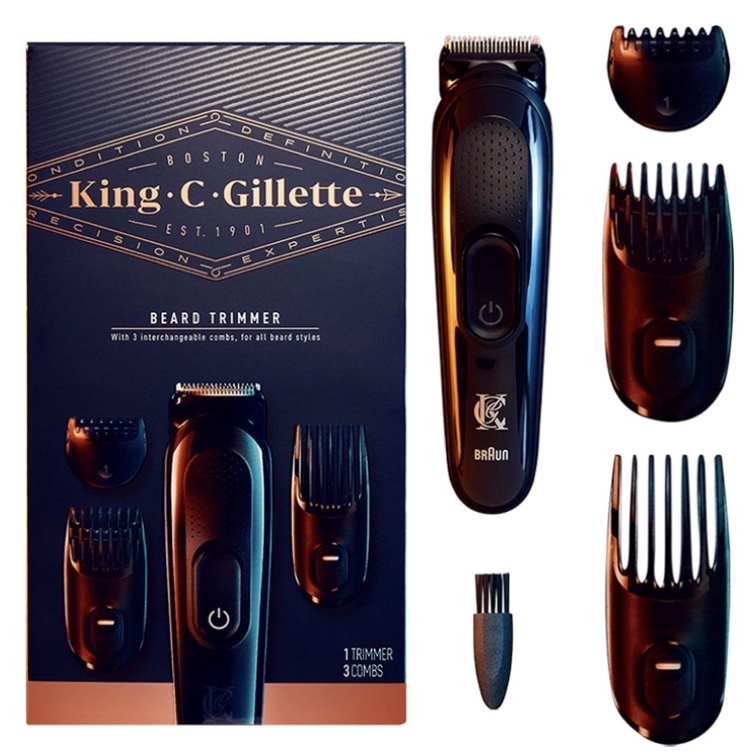 Máy cạo râu đa năng 3 trong 1 King C. Gillette Cordless Men’s Beard Trimmer Kit USA