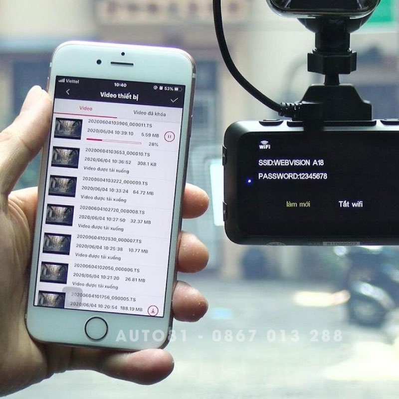 Camera hành trình Webvision A18, ghi hình trước, cảnh báo tốc độ, mua ngay tặng kèm thẻ nhớ 32G