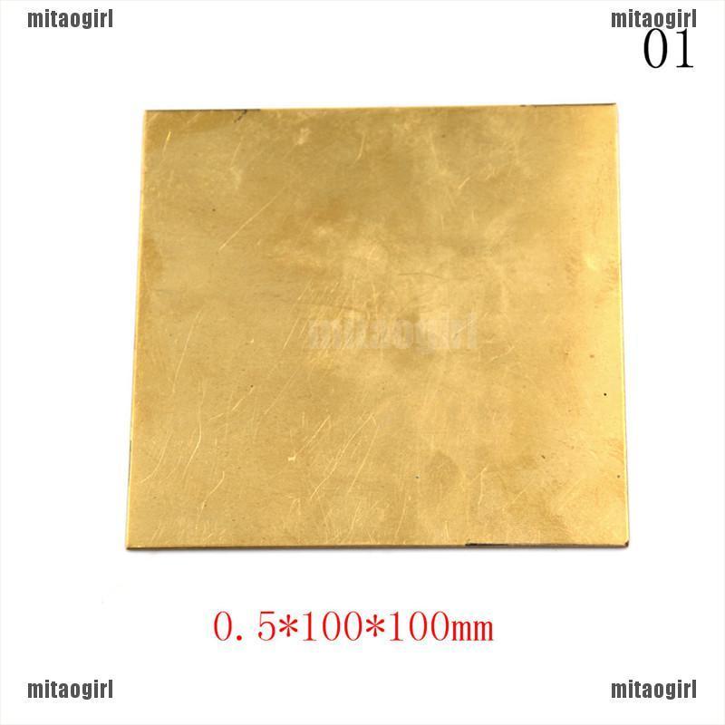 Tấm Đồng Thau Dày 0.5mm / 0.8mm / 1mm / 2mm 100x100mm