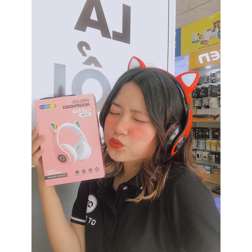 [Rẻ nhất Shoppe] Tai Nghe Mèo Kết Nối Bluetooth Chụp Tai,Headphone Tai Mèo Dễ Thương Có Mic,Âm Bass Mạnh - BH 12 tháng | BigBuy360 - bigbuy360.vn