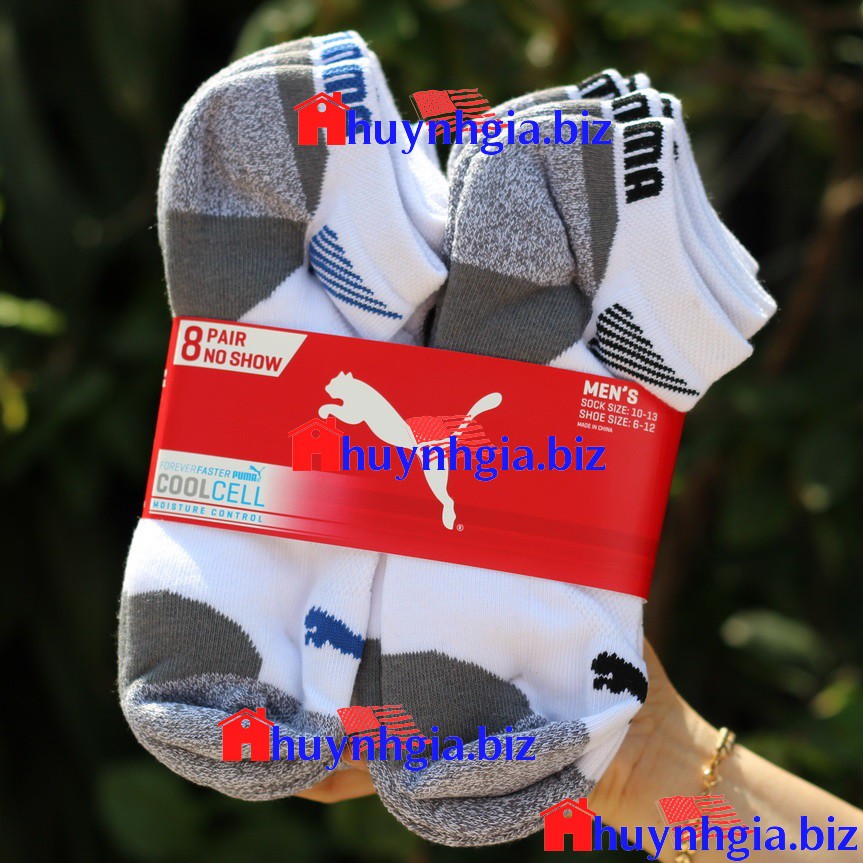 Bộ vớ nam cổ thấp xám trắng Puma