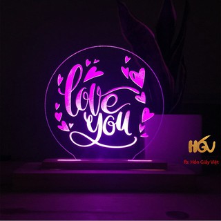 Đèn LED 3D quà tặng 8/3