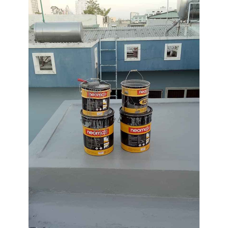 Sơn chống thấm neomax 820 loại 8kg  gốc polyurethane chống thấm cho mái nhà, nhà vệ sinh, ban công