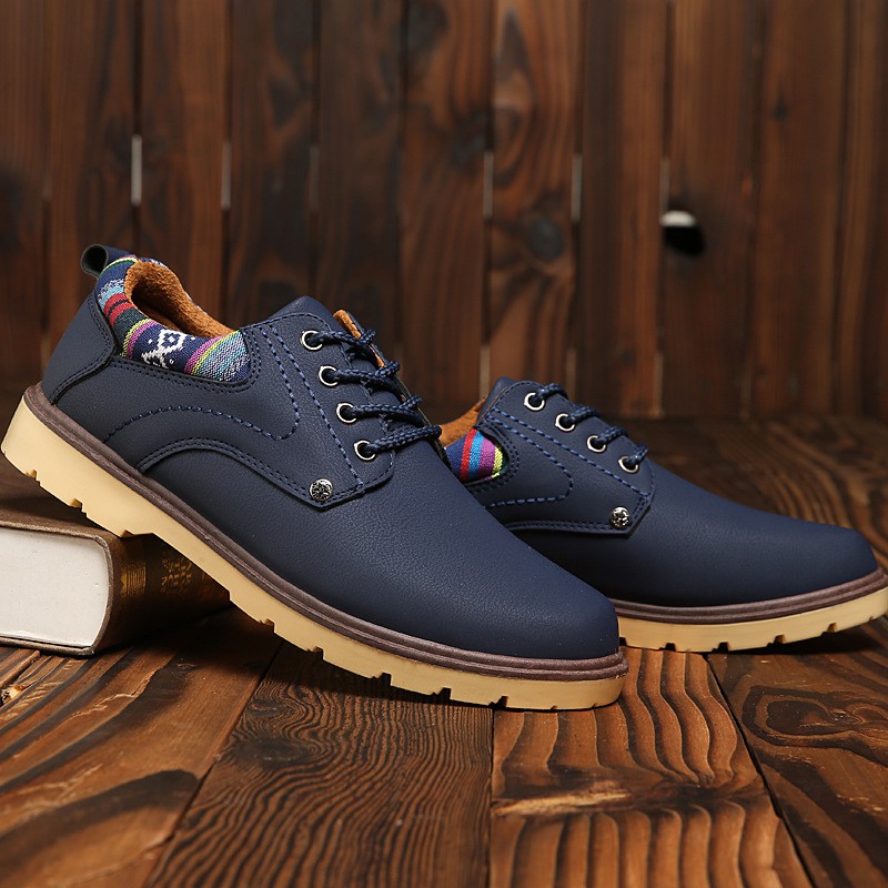 Giày Boot Nam Phong Cách Gót Thổ Cẩm - Màu Xanh | BigBuy360 - bigbuy360.vn