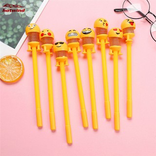 Bút bi trang trí búp bê lò xo lắc đầu biểu tượng cảm xúc đáng yêu tiện lợi