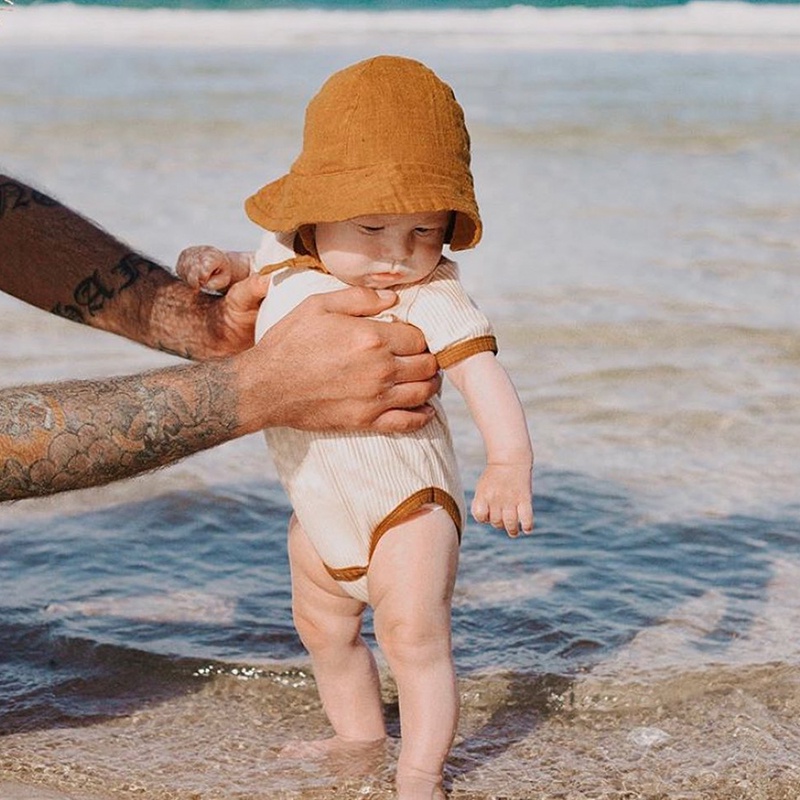 Bộ Áo Liền Quần Tam Giác Chất Liệu Cotton Cho Bé