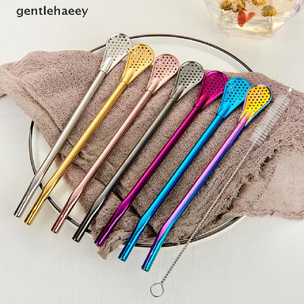 Ống Hút Lọc Trà / Cà Phê Bằng Thép Không Gỉ Tái Sử Dụng Được