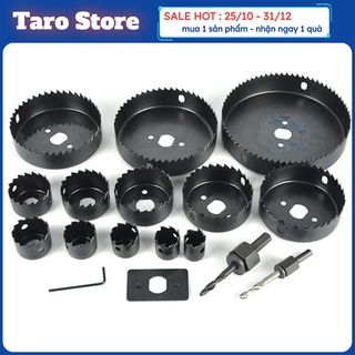 Mũi Khoan Khoét Lỗ Tròn Thạch Cao, gỗ - 13 size vành khoét 19, 22, 25, 28, 32, 38, 44, 54, 64, 76, 89, 102, Ø127mm xịn