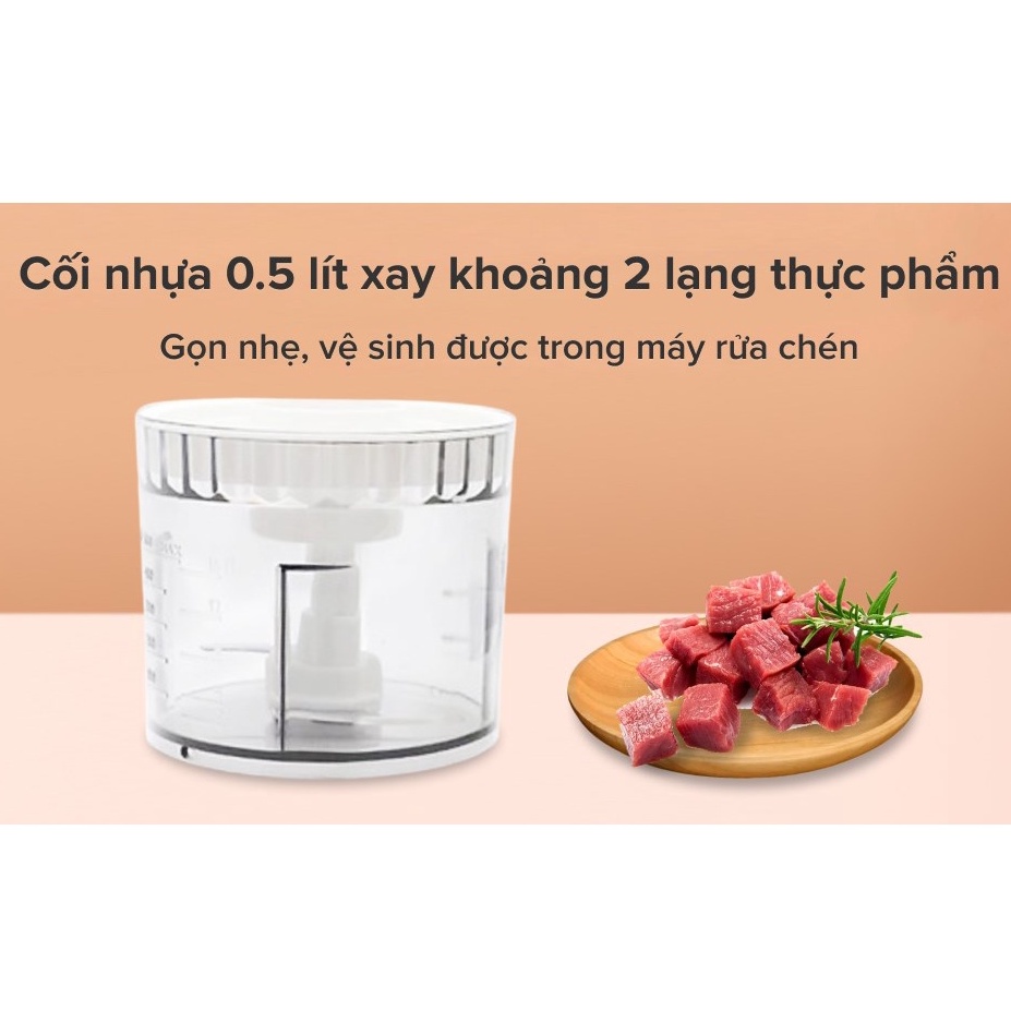 Máy xay thịt Philips HR1393 450W, dung tích 0.5L, bảo hành 2 năm | Hàng chính hãng