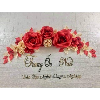 Sét hoa giấy màu kem đỏ