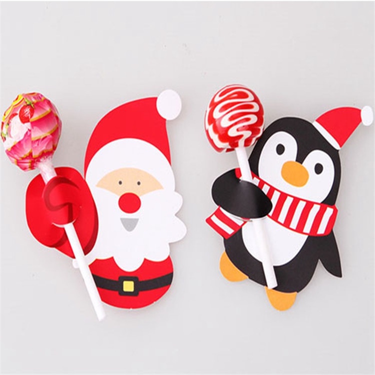 Thẻ giấy gắn kẹo mút 50 Icon NOEL giáng sinh