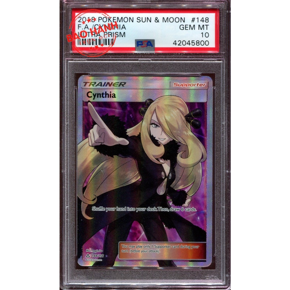 Lá Trainer Cynthia 148 156 sản xuất năm 2018 Pokemon huấn luyện viên 1459 d7 67