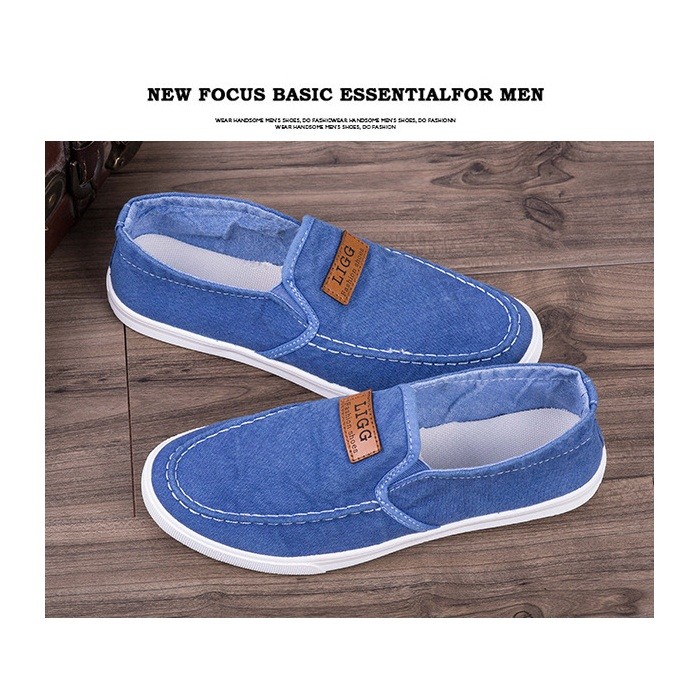 Giày Lười Jean - Xanh Nhạt [2Tất Lười]  SpS | BigBuy360 - bigbuy360.vn