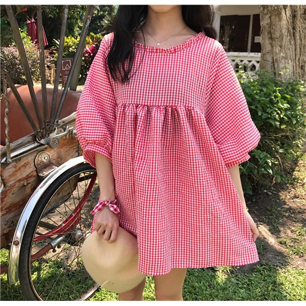 Váy baby doll kẻ nhí SV26