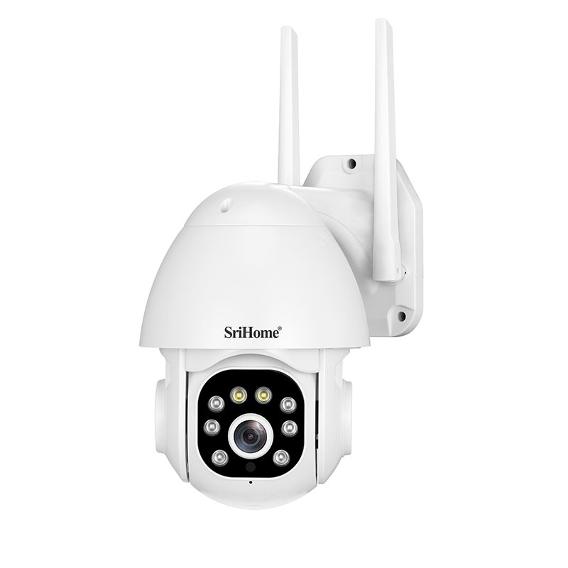 Camera IP Wifi ngoài trời PTZ SriHome SH039B 3.0MP góc siêu rộng FullHD 1296P, Xoay 360 độ, chống nước IP66