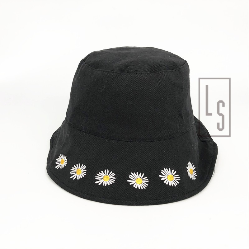 Nón bucket thêu cúc họa mi GD BIGBANG - Nón bucket thêu hoa cúc