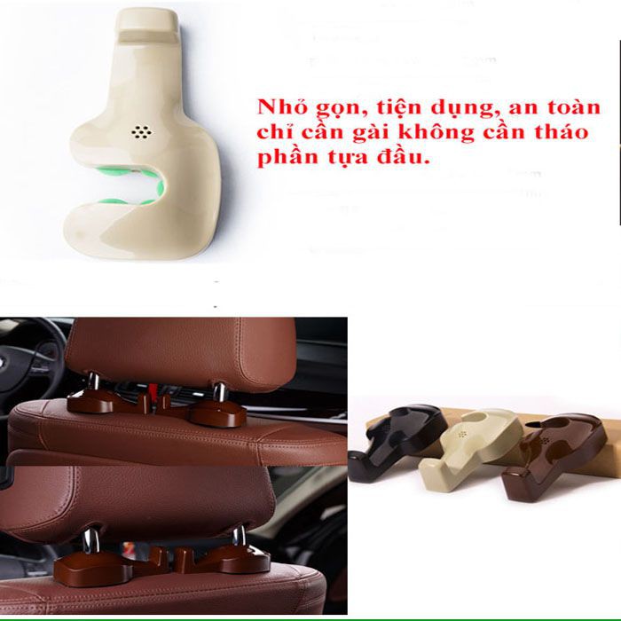 Combo 10 cặp móc treo đồ sau ghế cho xe ô tô cao cấp.