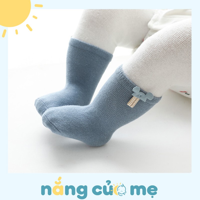 Set 7 đôi tất vớ cho bé sơ sinh đến 3 tuổi chất cotton mềm mại dày dặn, họa tiết chuột dễ thương - Nắng Của Mẹ_CHUOTDAY