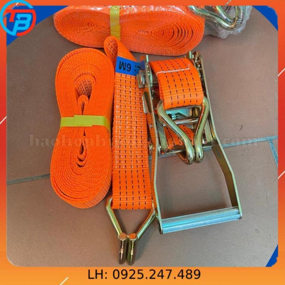Dây cảo chằng hàng tăng đơ bản 2,5cm tăng chỉnh, cố định hàng hóa (chiều dài 3,4,5,6,8m tải trọng 800kg)