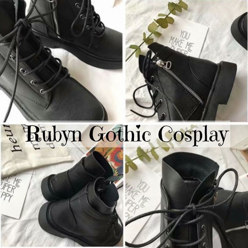 [CÓ SẴN] 🔥 Giày Boots Chiến Binh Cổ Lửng 2 Tầng Khóa Kéo cá tính | BigBuy360 - bigbuy360.vn