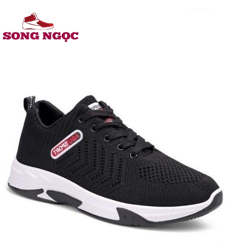 GiàyThể Thao  Sneaker Nam đẹp 2022 kiểu dáng hàn quốc khử mùi ôm chân chống trơn hd5đen