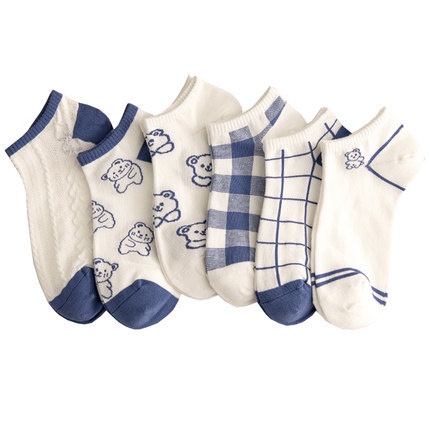 Tất vớ nữ nam cổ ngắn trắng giấy lười dễ thương hàn quốc đẹp TAGU chân thấp nhún đủ màu caro đen, đỏ, vàng, xám, xanh