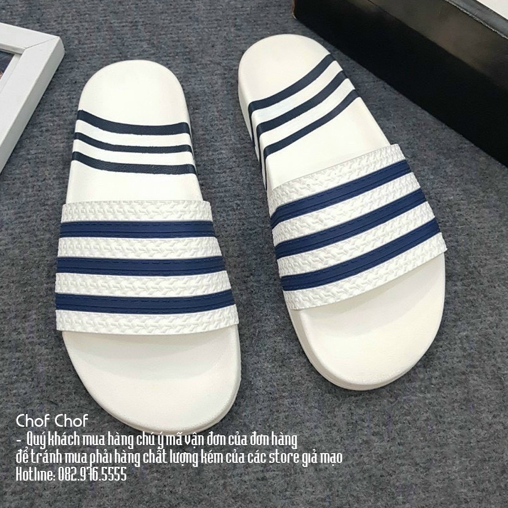 Dép ADIDAS 3 sọc quai ngang 6 màu, đế cao su mềm. Bao giá thị trường. Bảo hành 6 tháng