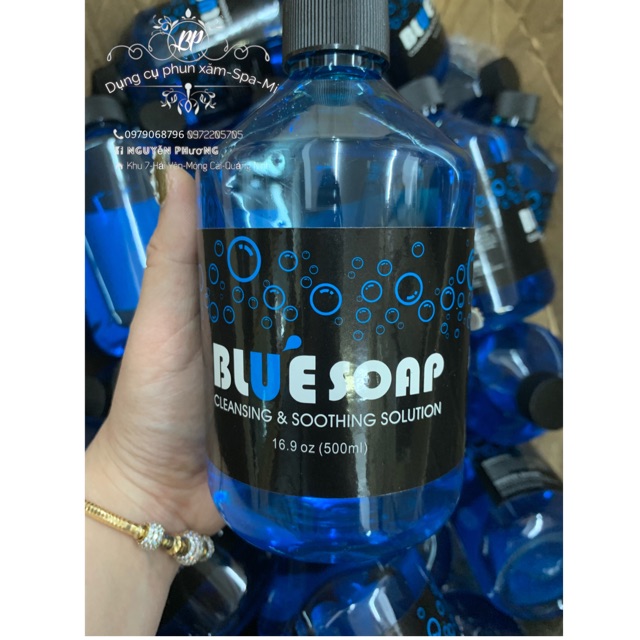 Nước vệ sinh hình xăm Blue Soap(500ml)