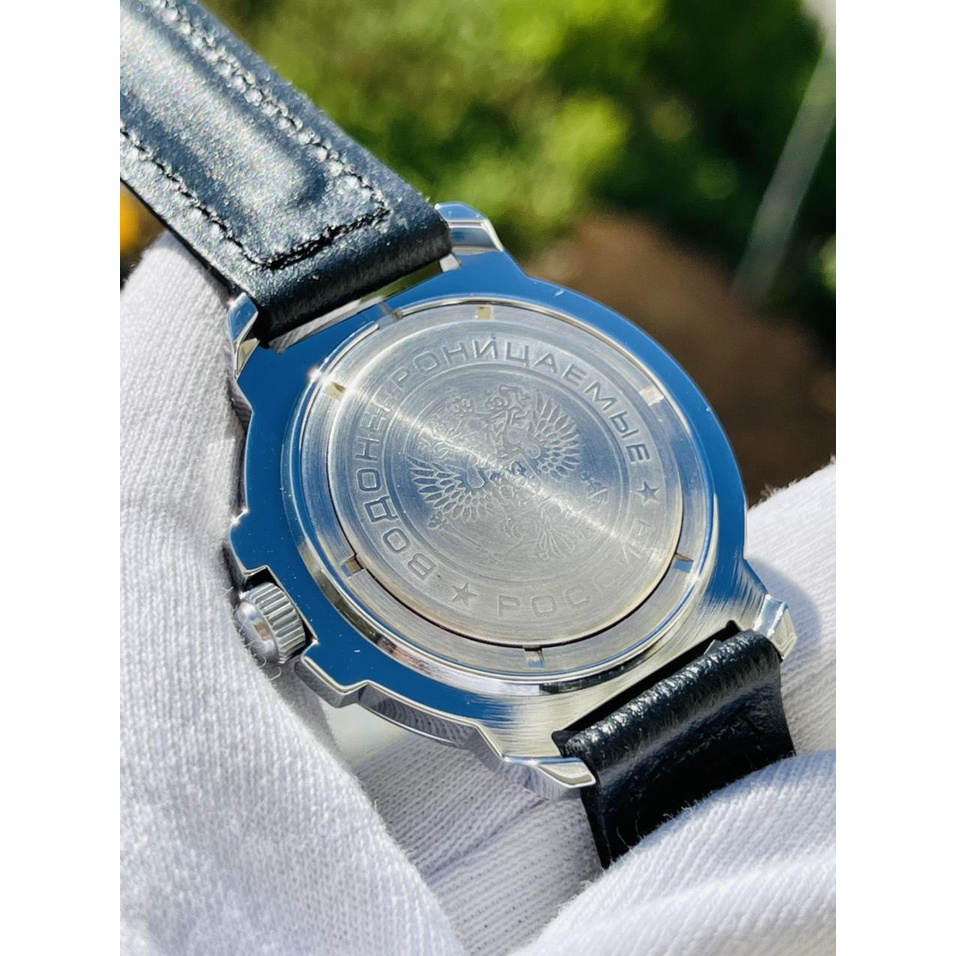 Đồng hồ Nga Vostok Komandirskie 431055. Đồng hồ nam Vostok máy cơ lên giây, size mặt 40, size dây 18. chống nước 3 atm