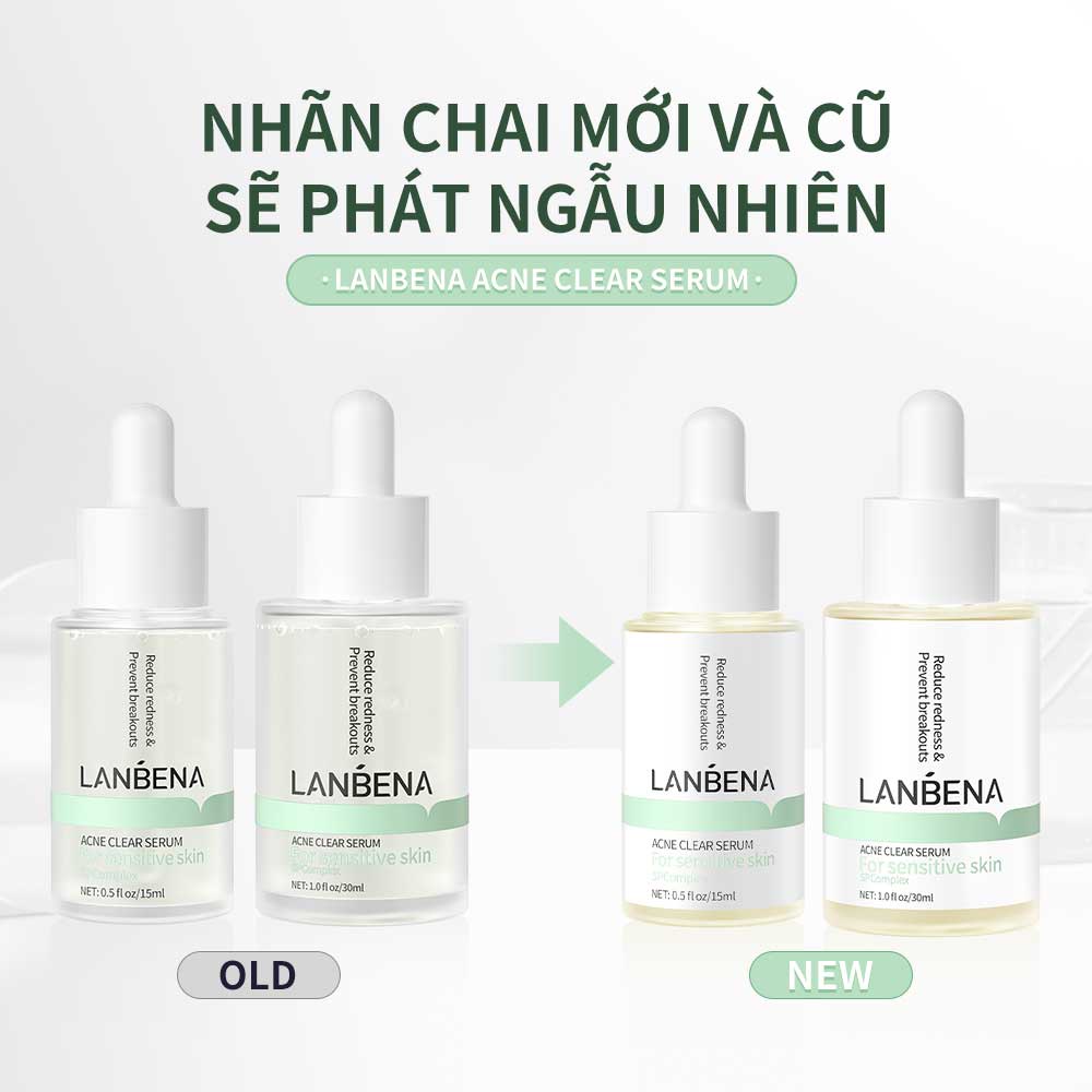 Serum Hỗ trợ giảm mụn Lanbena giảm mụn Dưỡng Ẩm Làm Trắng Kiểm Soát Dầu 30ml