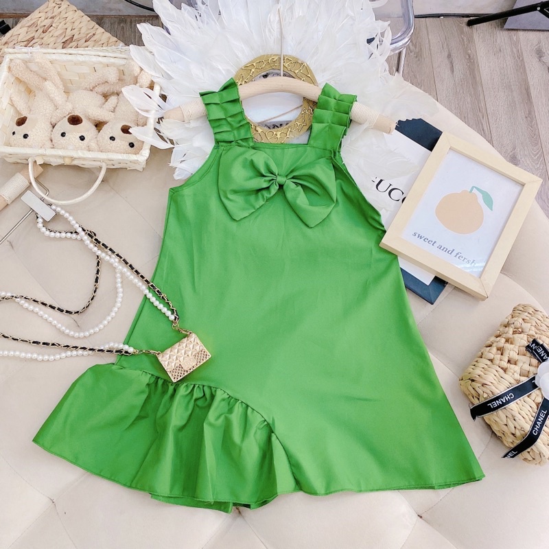 (15kg-25kg ) Váy Đũi 2 Dây Sun Bản To, Đi Du Lịch, Đi Biển Cực Xinh Cho Bé 16-25kg , Hottrend 2022