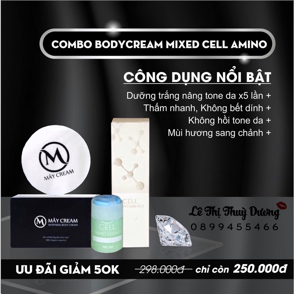KEM BODY CỐT DẺO VÀ CẤY TRẮNG SINH HỌC & COMBO KEM MÂY COSMETIC - IMÂY
