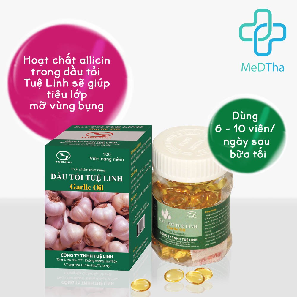 Dầu Tỏi Tuệ Linh  - Tăng Sức Đề Kháng, Phòng Bệnh Đường Hô Hấp, Giảm Mỡ Máu