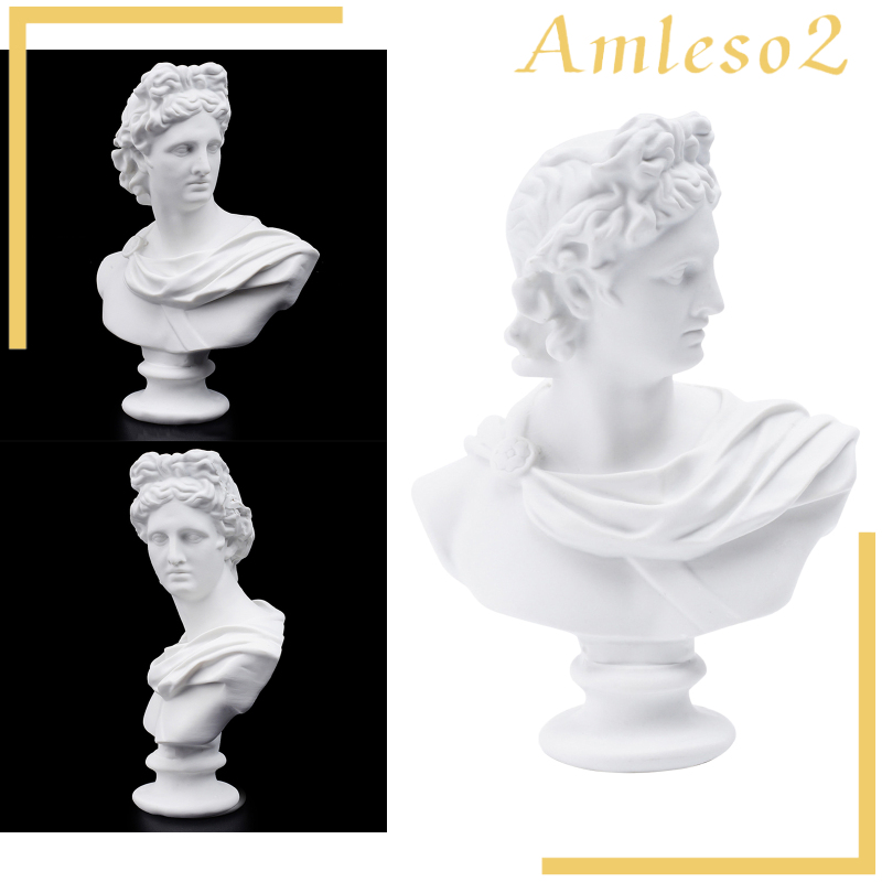 [AMLESO2]God of Sun Apollo Head Statue Europe Sketch Resin Sculpture Decor Collection