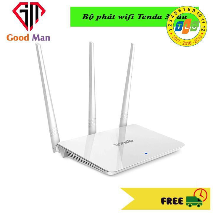 Bộ phát wifi Tenda F3 3 râu cao cấp | Modem wifi chuẩn tốc độ 300Mbps phát sóng xuyên tường | BH 36 tháng