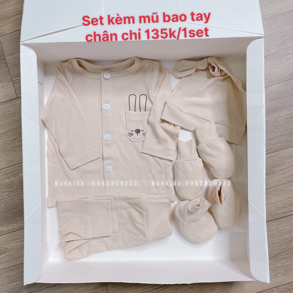 Bộ cài giữa Little Love LIL sơ sinh vải cotton tăm vừa MẪU MỚI