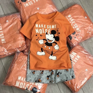 Bộc cộc tay bé trai - Set bộ Mickey cam chất cotton cho bé trai size 2-7