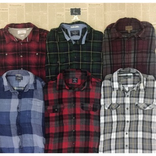 SƠ MI FLANNEL SI SIZE L (Nhắn shop để chọn mẫu)