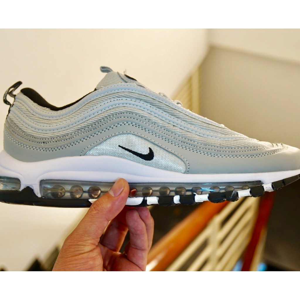 Giày Thể Thao Air Max 97 Logo Đen Phản Quang - Size Nam & Nữ