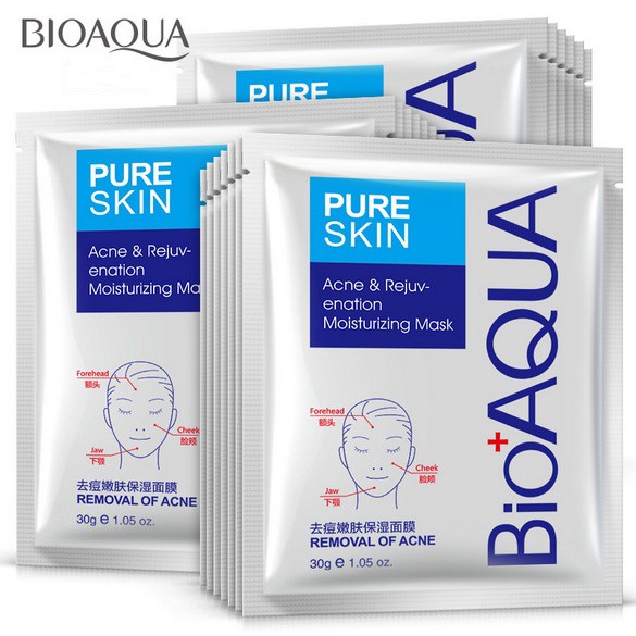 Set 5 miếng mặt nạ bạc cấp ẩm Bioaqua Pure Skin - SPU044 - Mặt nạ dưỡng ẩm thành phần thiên nhiên