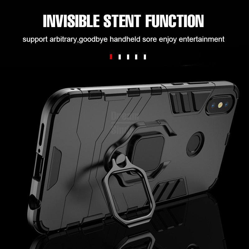 Samsung Galaxy J6 J4 plus 2018 Prime Phone Case Magnetic Ring Stand Casing Hard Protective Cover