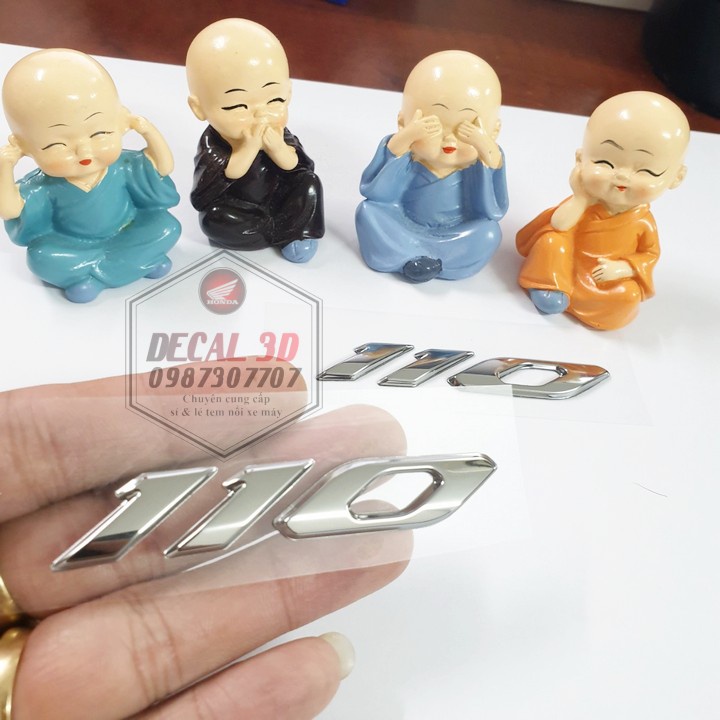 TEM SỐ 110 3D HÀNG CAO CẤP SIÊU BỀN TRANG TRÍ XE MÁY CỰC ĐẸP