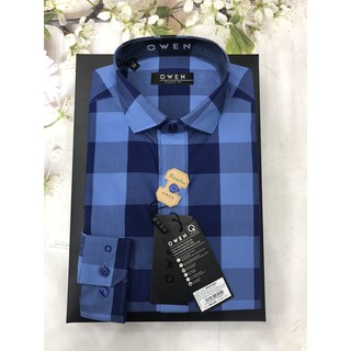 (OWEN SALE) ÁO SƠ MI  DÀI TAY KE CARO OWEN MẪU MỚI 2020 -FREE SHIP- CHẤT SỢI TRE CAO CẤP AR22749